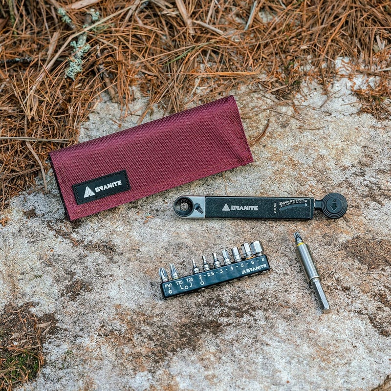 Granite Rocknroll TQ Torque Ratchet Bike Tool Kit, Multifunction Bike Kit with 10 Tool Bits and Extension Rod, Portable Torque Tightening Tool Kit for Mountain Bike (Red) - Image 5